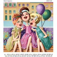 Схема для вишивки бісером “Веселі подружки”