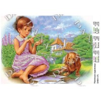 Схема для вишивки бісером "Маленька художниця"