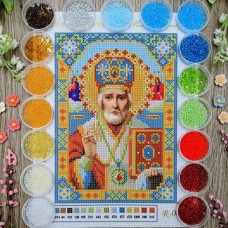 N-0024 Святий Миколай Чудотворець А5 (варіант 2). Набір з бісером