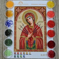 N-0055 Богородиця Семистрільна А5. Набір для вишивки бісером