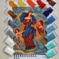 N-0108 Богоматір, розв'язуюча вузли А4. Набір з бісером