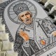 N-0218 Святий Миколай (срібло) А3. Набір з бісером