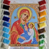 N-0242 Богородиця Утамуй мої печалі А3. Набір з бісером