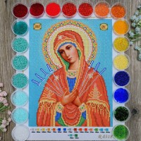 N-0318 Богородиця Семистрільна А4. Набір з бісером