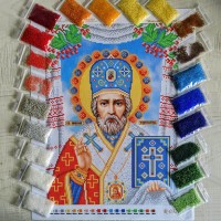 N-0329 Миколай Чудотворець А3. Набір з бісером