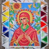 N-0336 Богородиця Семистрільна А3. Набір з бісером