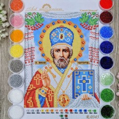 N-0345 Миколай Чудотворець А4. Набір з бісером