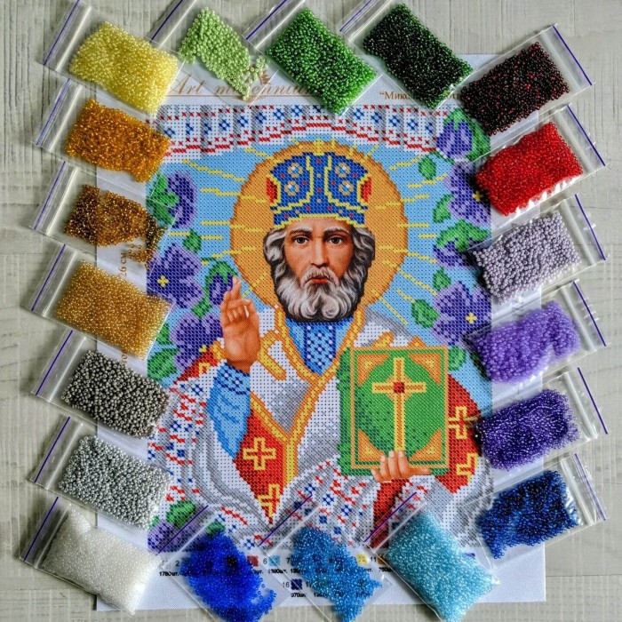N-0368 Миколай Чудотворець А4. Набір для вишивки бісером