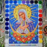 N-0371 Богородиця Остробрамська А3. Набір з бісером
