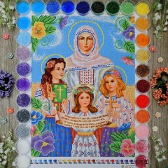 N-0377 Віра, Надія, Любов і Софія А3. Набір з бісером