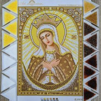 N-0406 Богородиця Остробрамська (золото) А3. Набір для вишивки бісером