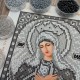 N-0411 Богородиця Остробрамська (срібло) А5. Набір з бісером