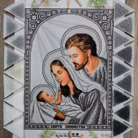 N-0421 Святе Сімейство (срібло) А3. Набір для вишивки бісером
