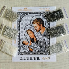 N-0423 Святе Сімейство (срібло) А5. Набір з бісером