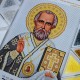N-0508 Святий Миколай Чудотворець (срібно-золотий) А4. Набір з бісером