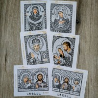 "Срібло" (6 шт, 12х16 см). Набір схем для вишивки бісером