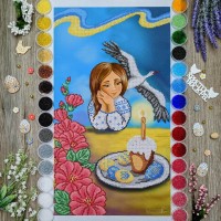 NPR-36 Великодній рушник. Набір з бісером