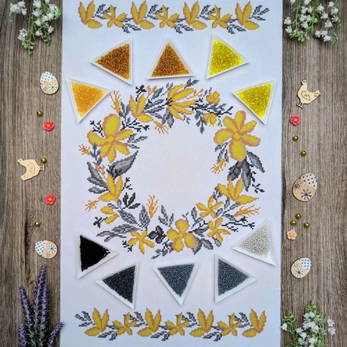 NPR-47 Великодній рушник. Набір для вишивки бісером