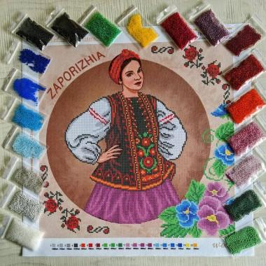 NW-0612 Запоріжжя. Традиційні костюми України. Набір з бісером