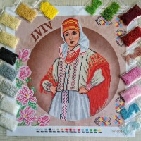 NW-0617 Львів. Традиційні костюми України. Набір з бісером