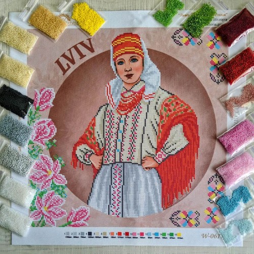 NW-0617 Львів. Традиційні костюми України. Набір з бісером