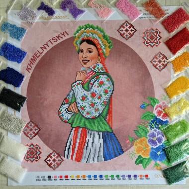 NW-0626 Хмельницький. Традиційні костюми України. Набір з бісером