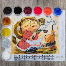 NW-251 Скрипачка. Набір з бісером