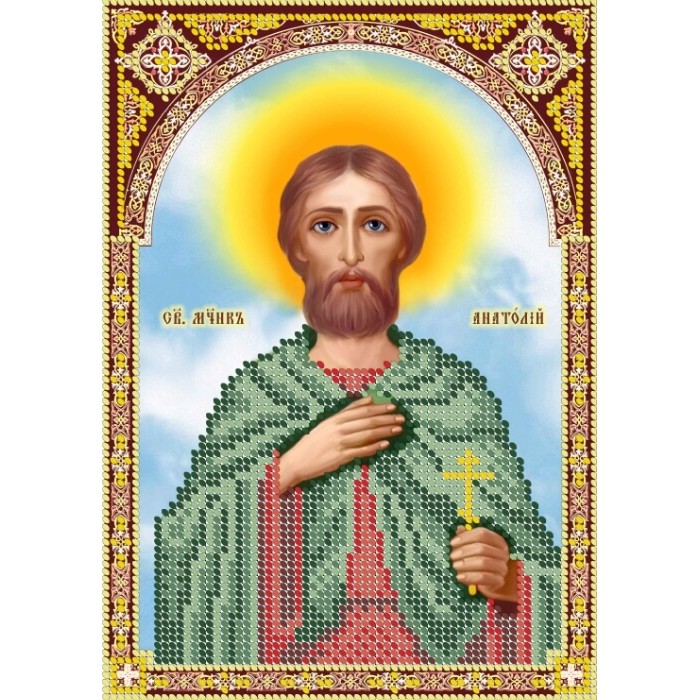 R-0091 Святий мученик Анатолій. Схема для вишивки бісером