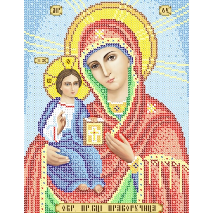 R-0231 Богородиця Праворучиця А4. Схема для вишивки бісером