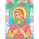 R-0334 Богородиця Семистрільна А3. Схема для вишивки бісером