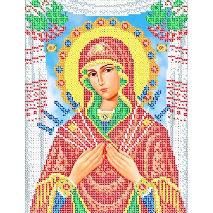 R-0349 Богородиця Семистрільна А4. Схема для вишивки бісером