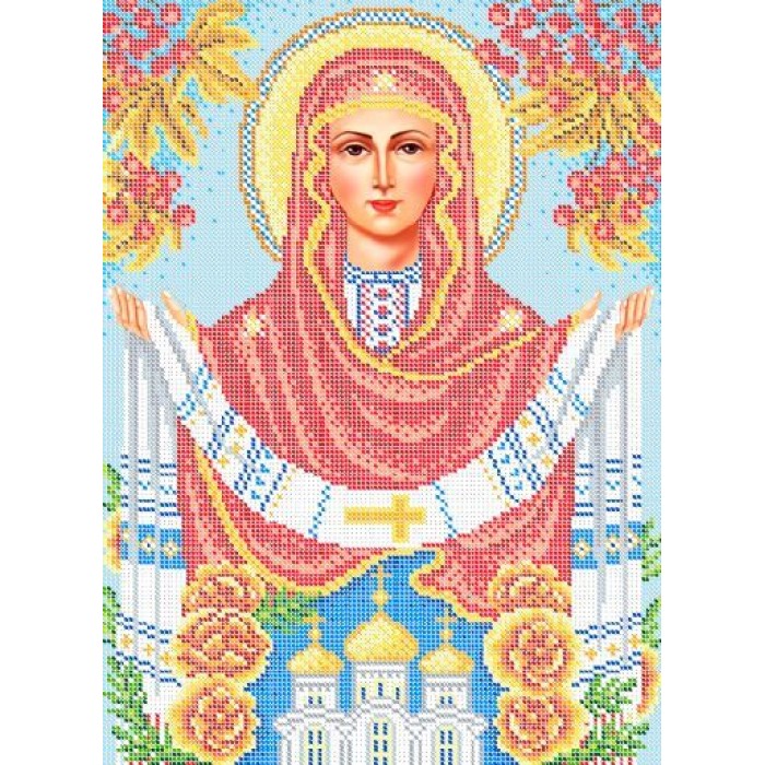 R-0383 Покрова Пресвятої Богородиці А3. Схема для вишивки бісером