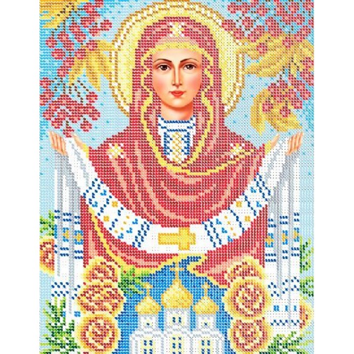 R-0384 Покрова Пресвятої Богородиці А4. Схема для вишивки бісером
