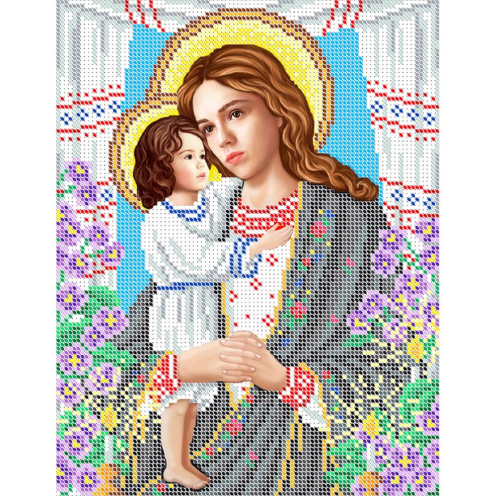 R-0429 Богородиця Віднайдення Загиблих А4. Схема для вишивки бісером