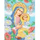 R-0437 Богородиця Невпинної допомоги А4. Схема для вишивки бісером