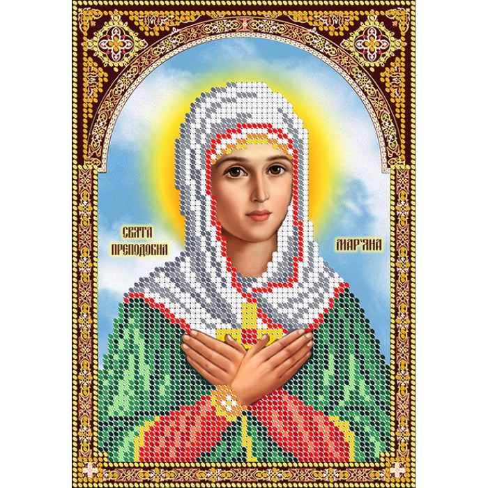 R-0489 Свята Мар'яна А5. Схема для вишивки бісером