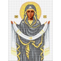 R-0516 Покрова Пресвятої Богородиці (срібно-золота) А3