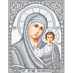 R-0593 Богородиця Казанська (срібло) А4