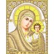 R-0594 Богородиця Казанська (золото) А4. Схема для вишивки бісером