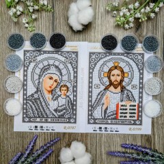 Набір вінчальних ікон (R-0597 / R-0599) з бісером