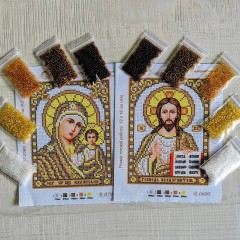 Набір вінчальних ікон (R-0598 / R-0600) з бісером