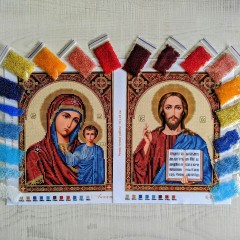 Набір вінчальних ікон (R-0139 / R-0140) з бісером