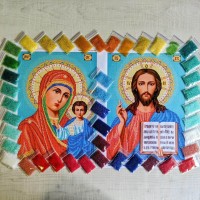Набір вінчальних ікон (R-0313 / R-0314) з бісером