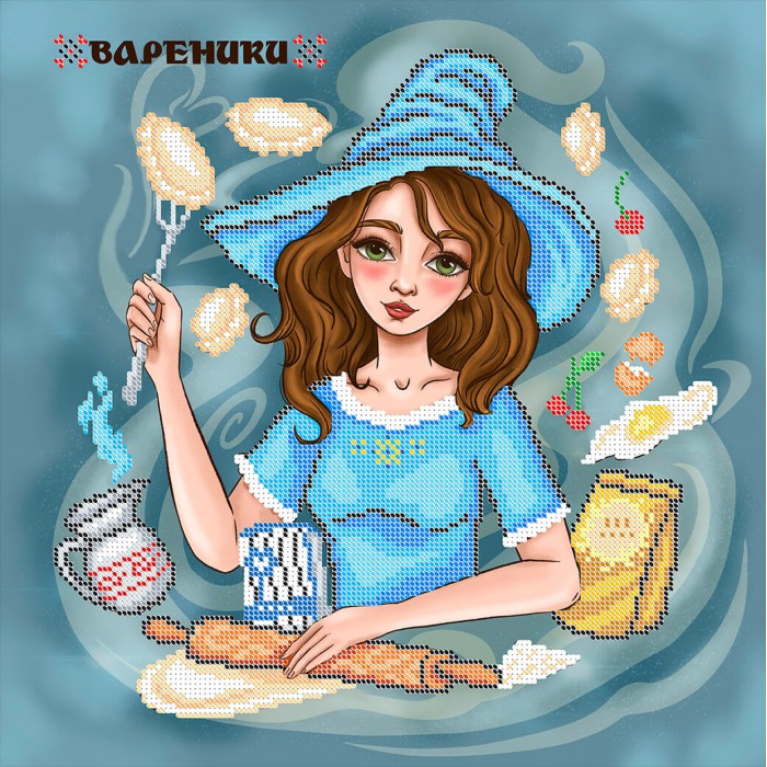 W-0685 Вареники. Гастрономічна карта України. Схема для вишивки бісером