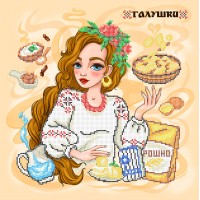 W-0686 Галушки. Гастрономічна карта України