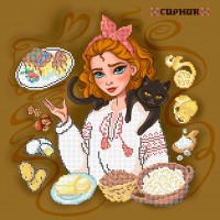 W-0692 Сирник. Гастрономічна карта України