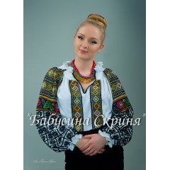Заготовка жіночої сорочки з нанесеним малюнком під вишивку "Борщівські узори"