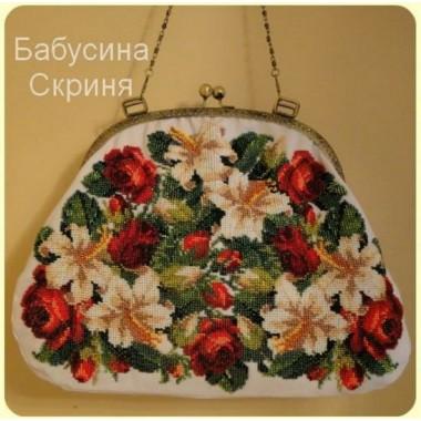 Заготовка сумки під вишивку "Пишні лілії та троянди"