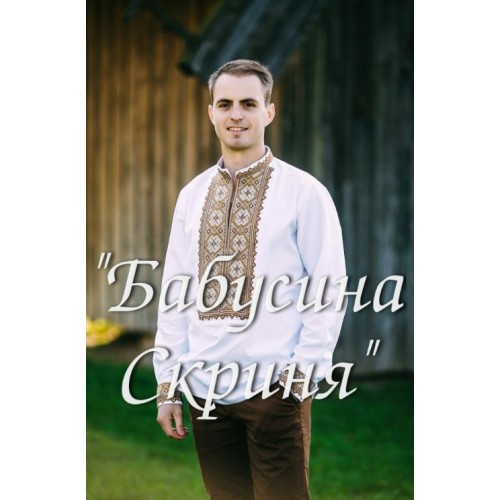 Заготовка чоловічої сорочки "Літній орнамент"