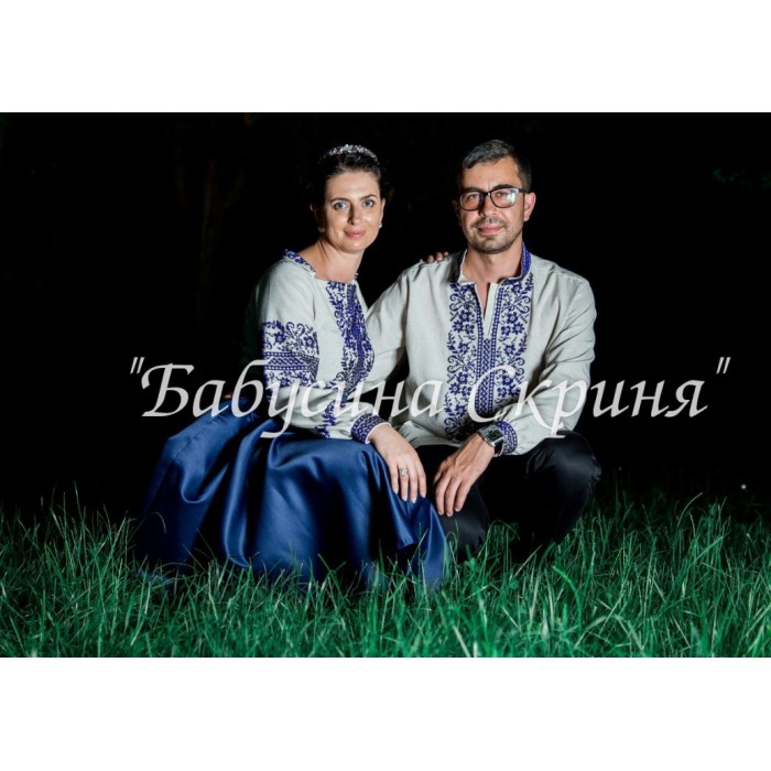 Заготовка чоловічої сорочки "Сокальська" (переплетені квіти)